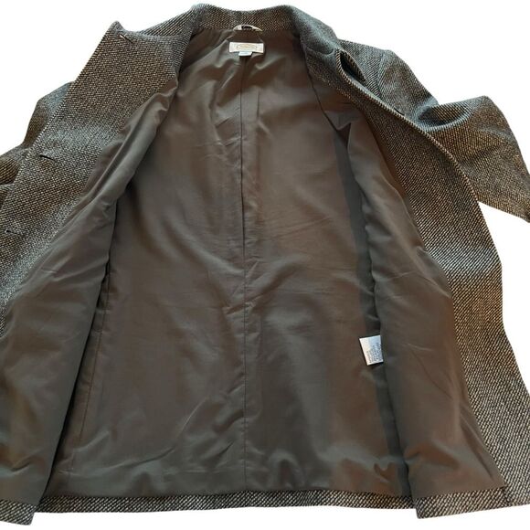 Talbots Wool Tweed Blazer Womens 8 Olive Brown Pockets Classic Jacket - Picture 6 of 15